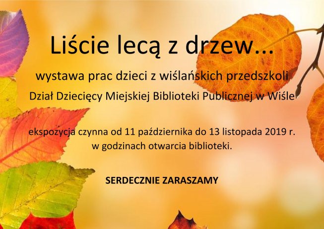 Plakat "Liście lecą z drzew"